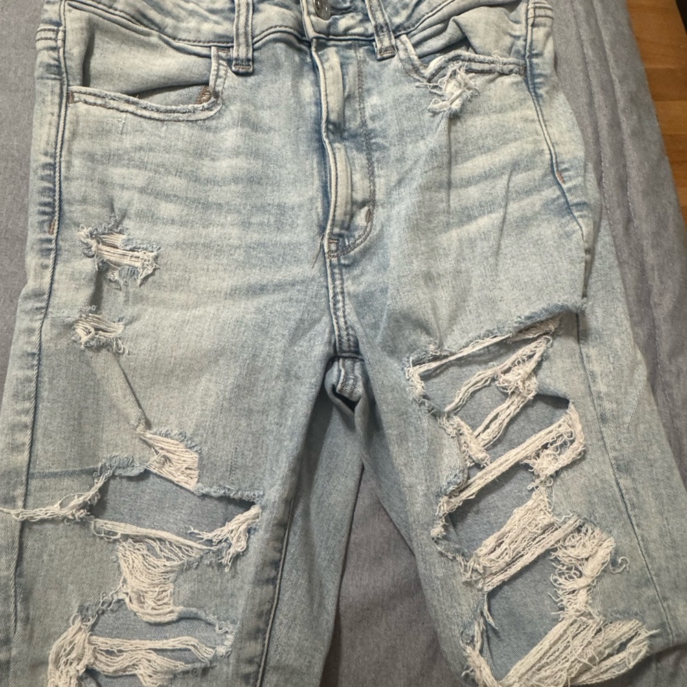 American Eagle Distressed Light Blue Jeans